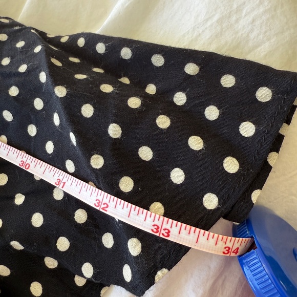 Betsey Johnson Black and White Polka Dot A Line Swing Dress - Picture 6 of 8